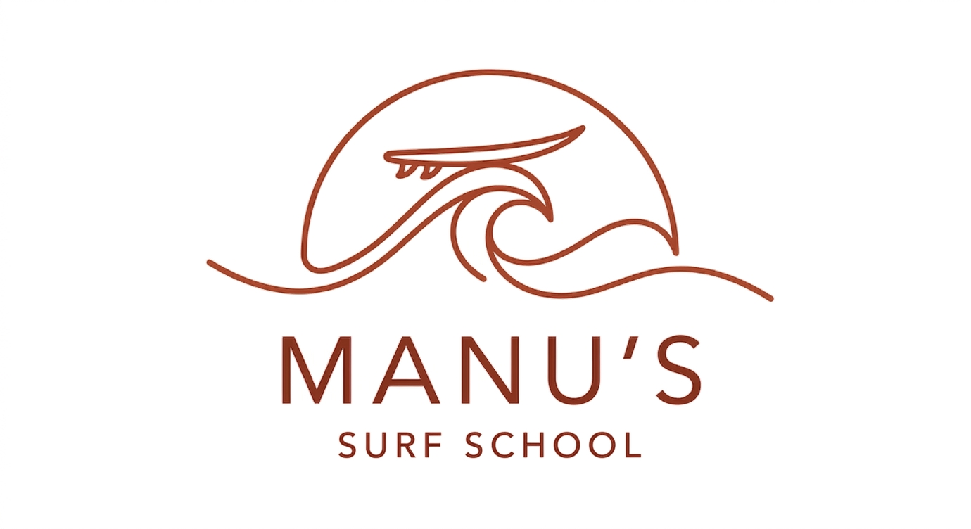Manu's Surf School Logo